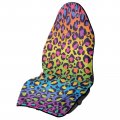 Bigcarjob Leopard Print Waterproof Sweat Towel Car Seat Covers Pets Protector Bucket Front Seats Only Universal For Cars Suv 