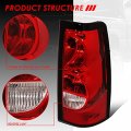 Auto Dynasty Factory Style Rear Tail Lights Brake Lamps With Wiring Harness Compatible Chevy Silverado 1500 2500 3500 2003-2007