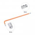 Uxcell 5mm Ball End Hex Key Wrench L Shaped Long Arm S2 Steel Repairing Tool 4 Pcs