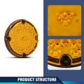 Pit66 Turn Signal Tail Light 47-led 2pc 7 Round Amber For School Bus Transit Vehicles Refuse Hauler
