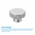 Uxcell Knurled Thumb Nuts 4pcs M3 X D11mm H7mm Stainless Steel Round Knobs Fasteners Blind Hole Hand Screw Nut Silver For 3d