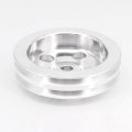 Kipa Aluminium Double Groove Power Steering Pump Pulley For Chevy Sbc Bbc With Key-way Units Through 1984 A 5 8 Shaft Satin