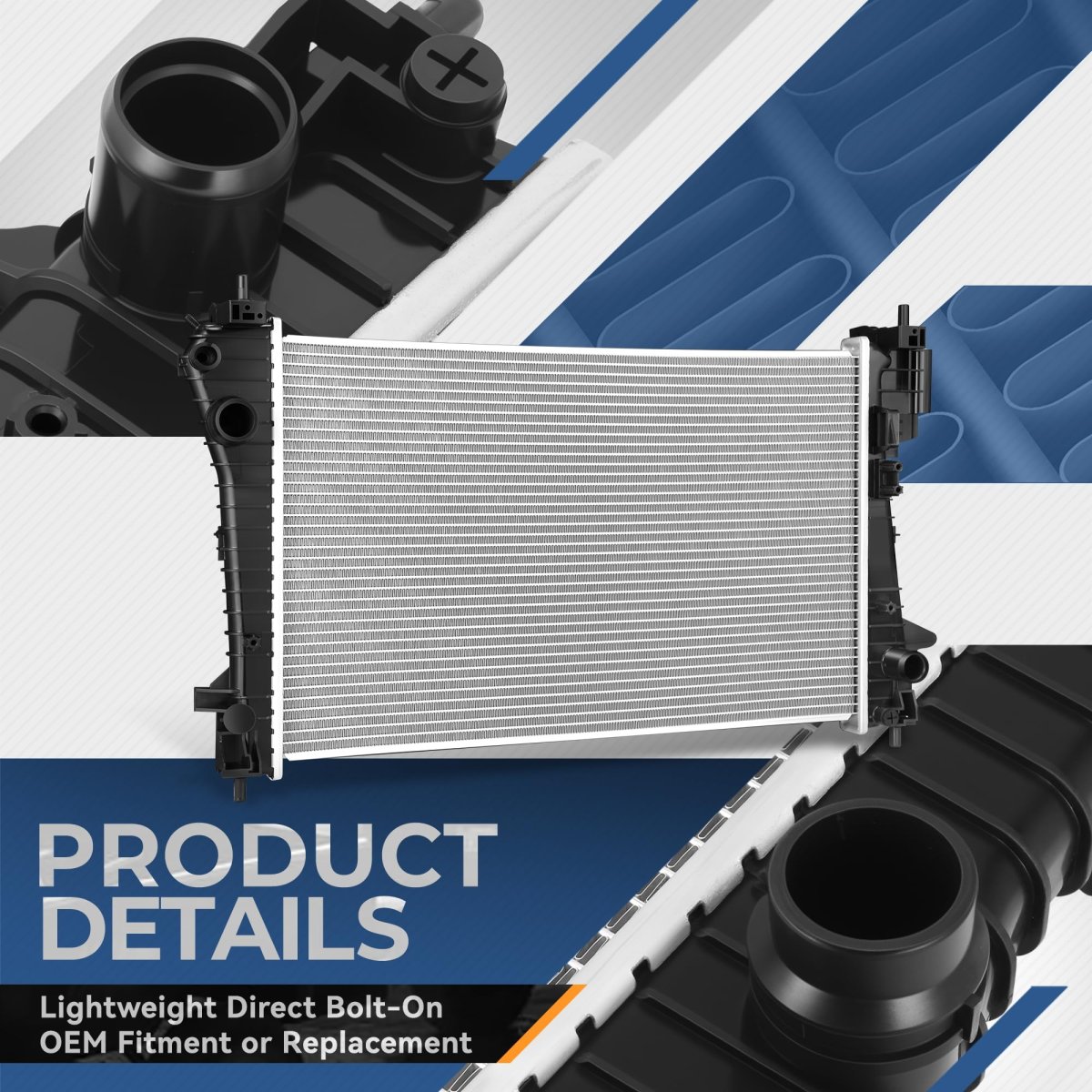 Auto Dynasty Radiator For 2012-2019 Chevrolet Sonic Dpi 13680 1-row Aluminum Cooling Natural Silver