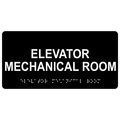 Compliancesigns Acrylic Ada Braille Room Name Sign 8 X 4 In Black 