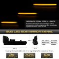 Sequential Turn Signal Vipmotoz Amber Led Strip Side Mirror Light Smoked Lens Blinker Indicator Lamp Compatible With Land Rover