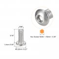 Uxcell 4-40x5 16 Button Head Socket Cap Screws 100pcs 304 Stainless Steel Fasteners Hex Bolts Full Thread Drive
