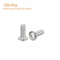 Uxcell 4-40x5 16 Button Head Socket Cap Screws 100pcs 304 Stainless Steel Fasteners Hex Bolts Full Thread Drive