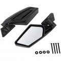Aintier Black Rear View Center Mirror Compatible With Universal Side Or Off Road Large Adjustrable Wide Abs