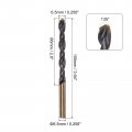 Uxcell 12pcs Jobber Drill Bits 6 5mm Black Nitride Gold Titanium Coated 4341 High Speed Steel Hss 135 Degree Split Point Twist