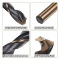 Uxcell 12pcs Jobber Drill Bits 6 5mm Black Nitride Gold Titanium Coated 4341 High Speed Steel Hss 135 Degree Split Point Twist