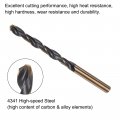 Uxcell 12pcs Jobber Drill Bits 6 5mm Black Nitride Gold Titanium Coated 4341 High Speed Steel Hss 135 Degree Split Point Twist