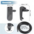 Uxcell 1 Set Windshield Wiper Washer Nozzle Spray Jet Withm Hose For Volkswagen Passat 1 9l 1996-1997 No 191955985a