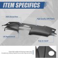 Front Abs Molded Dash Board Cover Cap Overlay Compatible With Acura Tl 2004-2008 Textured Black