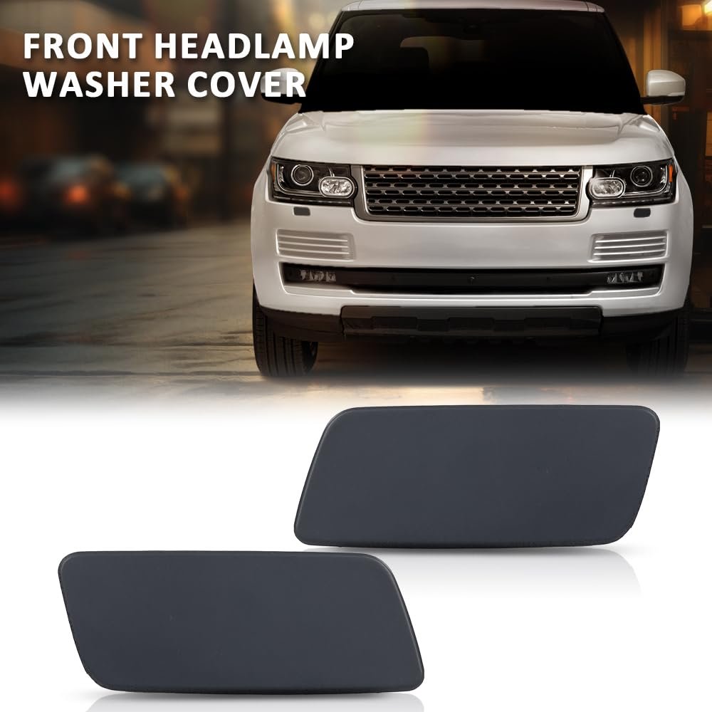 Front Headlight Washer Cover Powerwash Cap For Range Rover 2013-2017 2pcs
