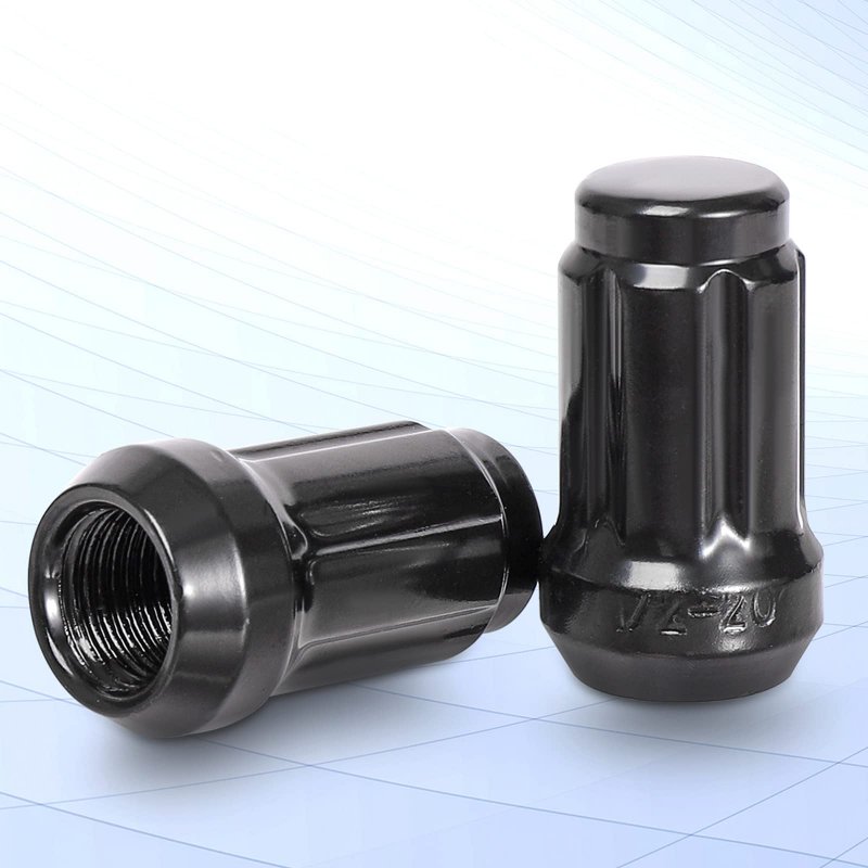 Wheel Lug Nuts 1 2 In X 20 Thread Conical Bulge Seat Closed End Acorn Spline 38 Tall 3 4 Hex For Jeep Wrangler Ford Explorer F