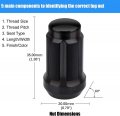 Npauto Wheel Lug Nuts 1 2 0 Thread Conical Bulge Seat Closed End Acorn Spline 38 Tall 3 4 Hex Fit For Wrangler Ford Explorer