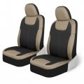 Motor Trend Beige Waterproof Seat Covers For Fronts A Premium Neoprene Car Seat Protectors With Removable Headrest Auto Truck 