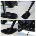 Kickstand Pad Black Universal Motorcycle Side Stand Support Plate For Soft Ground Outdoor Parking