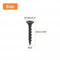 Uxcell M3 8x25mm Flat Head Sheet Metal Screws 200pcs Phillips Drive Wood Black Oxide Carbon Steel Self Tapping Drywall