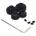 Hardened Pinion Gear Set 3 175mm Rc With Machine Screws For Tamiya Tt01 Tt02 Tb02 Ta05 Car Universal 18t 19t 23t 24t Steel