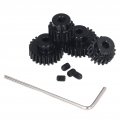 Hardened Pinion Gear Set 3 175mm Rc With Machine Screws For Tamiya Tt01 Tt02 Tb02 Ta05 Car Universal 18t 19t 23t 24t Steel