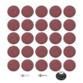 50pcs Quick Change Discs Set Roll Lock Sanding Disc With 1 4 Holder Aluminum Oxide 80grit 2 Inch For Surface Treatment 
