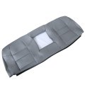 Gray Perforated Microfiber Leather Rear Bench Backrest Seat Cover For Ford F250 F350 F450 F550 Super Duty 2002 2003 2004 2005