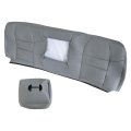Gray Perforated Microfiber Leather Rear Bench Backrest Seat Cover For Ford F250 F350 F450 F550 Super Duty 2002 2003 2004 2005 