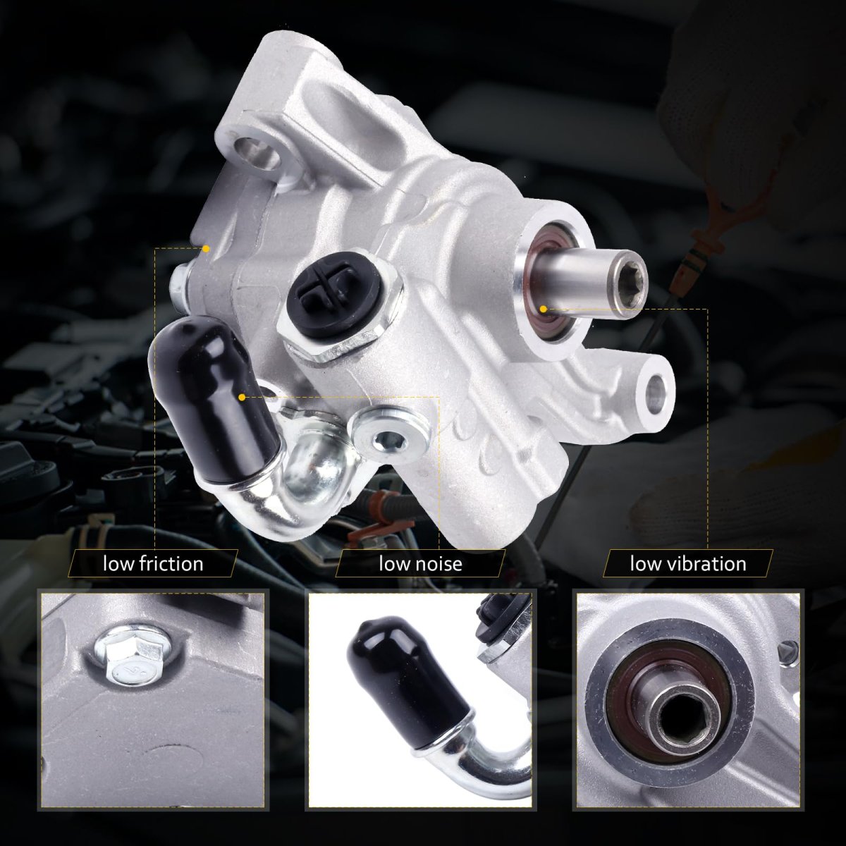 Power Steering Pump For 2008-2015 Buick Enclave 2008-2010 Chevy Captiva Sport 2008-2009 Equinox 2009-2015 Traverse 21-2403