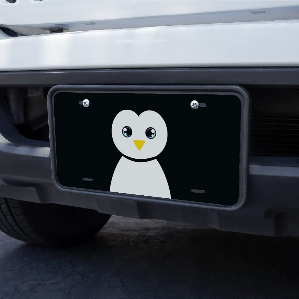 Graphics More Cute Penguin Black And White Novelty Metal Vanity Tag License Plate