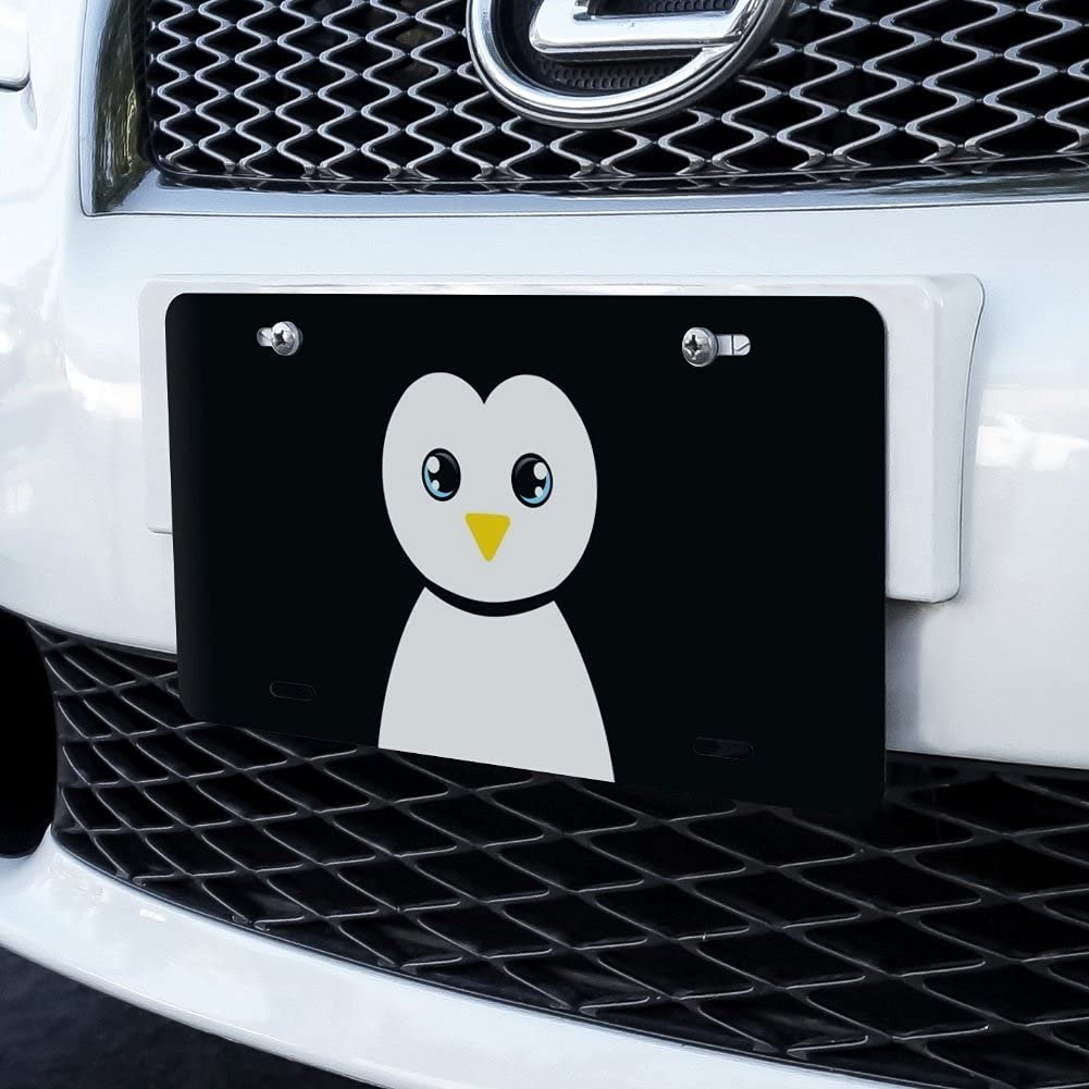 Graphics More Cute Penguin Black And White Novelty Metal Vanity Tag License Plate