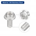 Uxcell M5x12mm Phillips Hex Head Flange Bolts 10pcs 304 Stainless Steelagon Hex Machine Screws