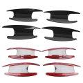 Carbon Fiber Style Outside Door Bowl Cover Trim For E Class W213 W205 X253 Lightweight Exterior 2017-2019 Set Of 4pc
