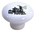 Carolina Hardware And Decor 1478 Train Steam Engine Ceramic Cabinet Drawer Knob 