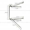 Door Mirror Bracket Arm Mount Stainless Driver Side Fit 1988-2010 Freightliner Classic Xl Fla Flb Fld112 Fld112sd Fld120