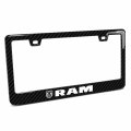 Ipick Image For Ram Black Real 3k Carbon Fiber Finish Abs Plastic License Plate Frame