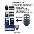 Replacement Garage Door Remote Control 94334ce 94333e 27a 12v Universal With 100m Transion Dnce Sliding Cover Small Size For