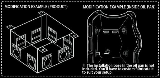 Universal Oil Pan Baffle Plate Kit Customizable Laser Cut Sus304 Stainless Steel System With One Way Rubber Valves For Wet Sump