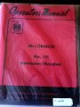 Mccormick 151 Harvester Thresher Operators Manual 
