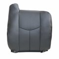 Secosautoparts Passenger Top Lean Back Replacement Leather Seat Cover Dark Gray 692 Or 69i Compatible With Chevy Gmc Tahoe
