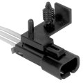 Resistor Connector For Chevy Cavalier 1999 To 2005 Female 3 Pin Straight Type Replacement Part Olx-acdpt1194-cl360a50 Black 
