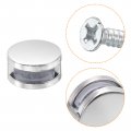 Uxcell Frameless Mirror Glass Clips 1 04 X 0 24 Shelf Hang Bracket For Fixing Mounting Kit Silver 8pcs