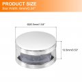 Uxcell Frameless Mirror Glass Clips 1 04 X 0 24 Shelf Hang Bracket For Fixing Mounting Kit Silver 8pcs