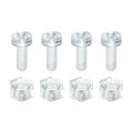 4set Clear Acrylic Screws Kit M3 X 8mm Round Head Phillips Bolts With Hex Nuts And For Machine Accessories Electronic Equipment 