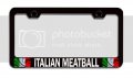 Italian Meatball License Plate Frame Black Heavy Duty Stainless Steel Tag Holder For Us And Canada Vehicles 12 5 X 6 In 