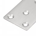 Uxcell Flat Straight Brace Repair Plate 80 X 40 2mm Stainless Steel Fixing Mending Bracket Connector Silver For Furniture Shelf