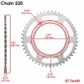 Caltric Drive Chain And Sprocket Kit Compatible With Husqvarna 650tr Strada Terra 2013-2015