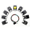 9 Piece Sensor Set For Arduino Including Light Touch Temperature Magnet Vibration Tilt Button Grayscale And Led Module Dfr0018 