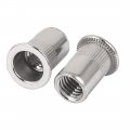 Uxcell M10 Stainless Steel Flat Head Rivet Nut Insert Nutsert Silver Tone 50pcs