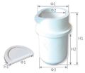 Otoolworld 1kg 2kg 3kg Ceramic Melting Crucible Cup With Cover Casting Refining Gold Silver Copper Platium